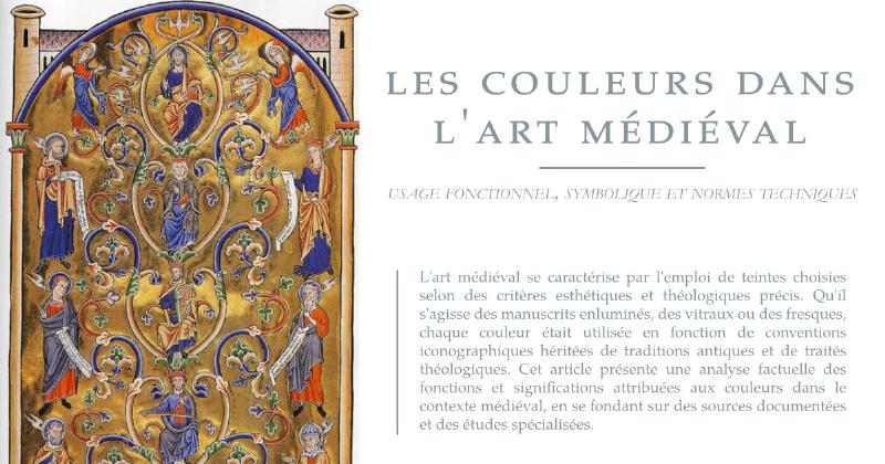 Peinture du Moyen Âge, présentant des fresques murales, des vitraux lumineux et des manuscrits enluminés